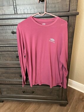 AFTCO Long-Sleeve Crew Neck Shirt in Rose